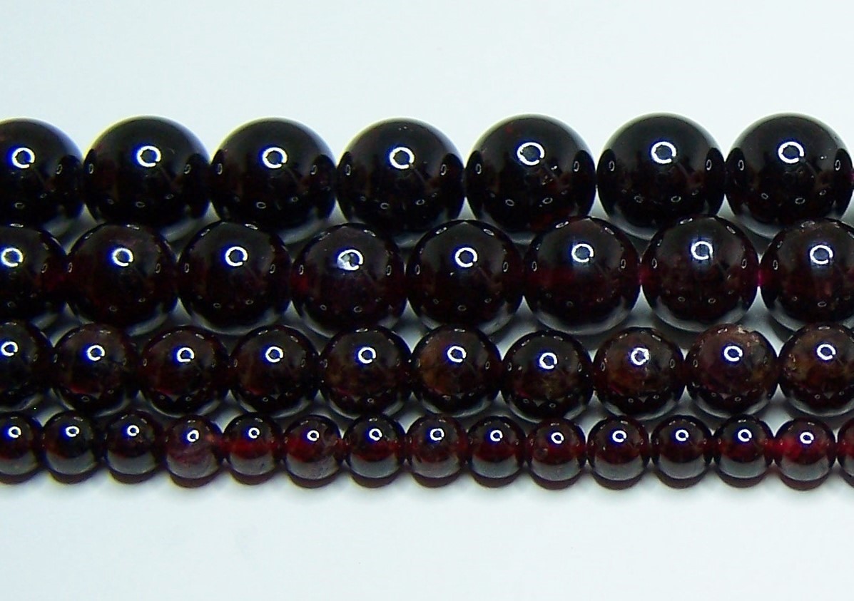 Garnet Cut in China Beads 2mm-3mm-4mm-6mm-8mm-10mm Real Stone 15.5″ Strand