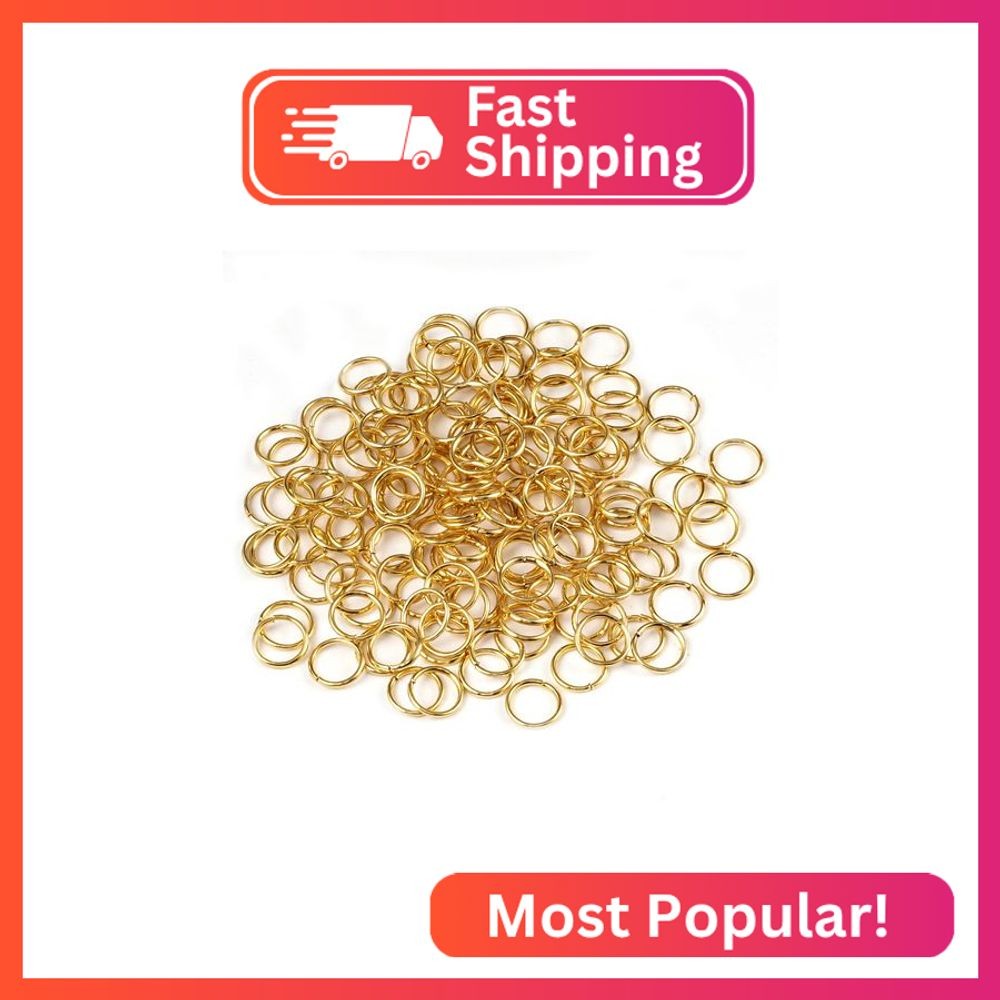 500Pcs 6mm Gold Plated Stainless Steel Jump Rings 21 Gauge Metal O Rings Close b
