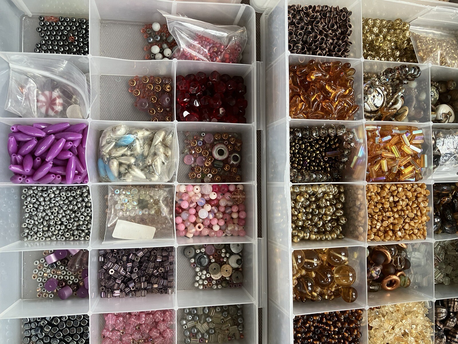38 Cases Beads, VINTAGE BEADS Jewelry Making Wholesale Old Store Inventory PLUS