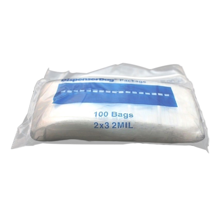 2″ x 3″ ZIP LOCK BAGS RECLOSABLE POLY 2 MIL BAG CLEAR 100 PLASTIC BAG PACKAGING
