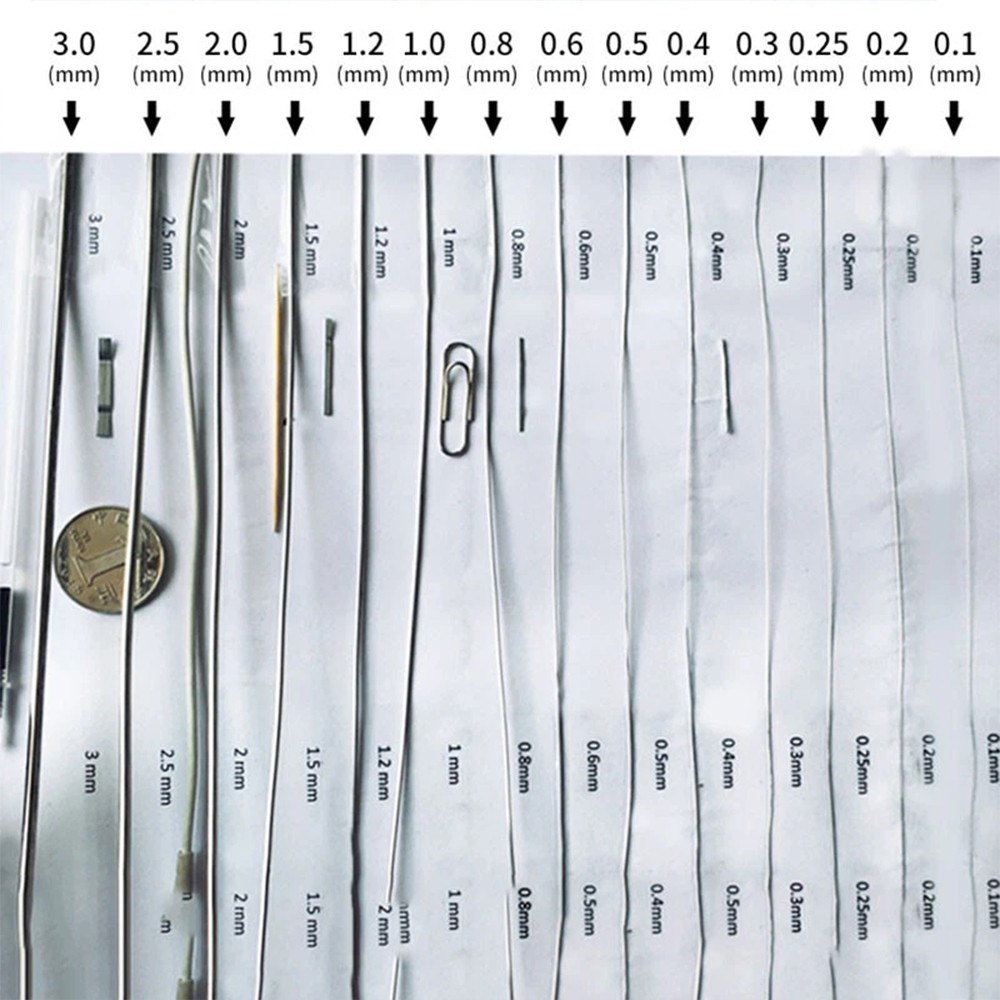 304 Stainless Steel Wire 0.1-3mm Soft/Hard Bendable Resistant Rustproof Durable