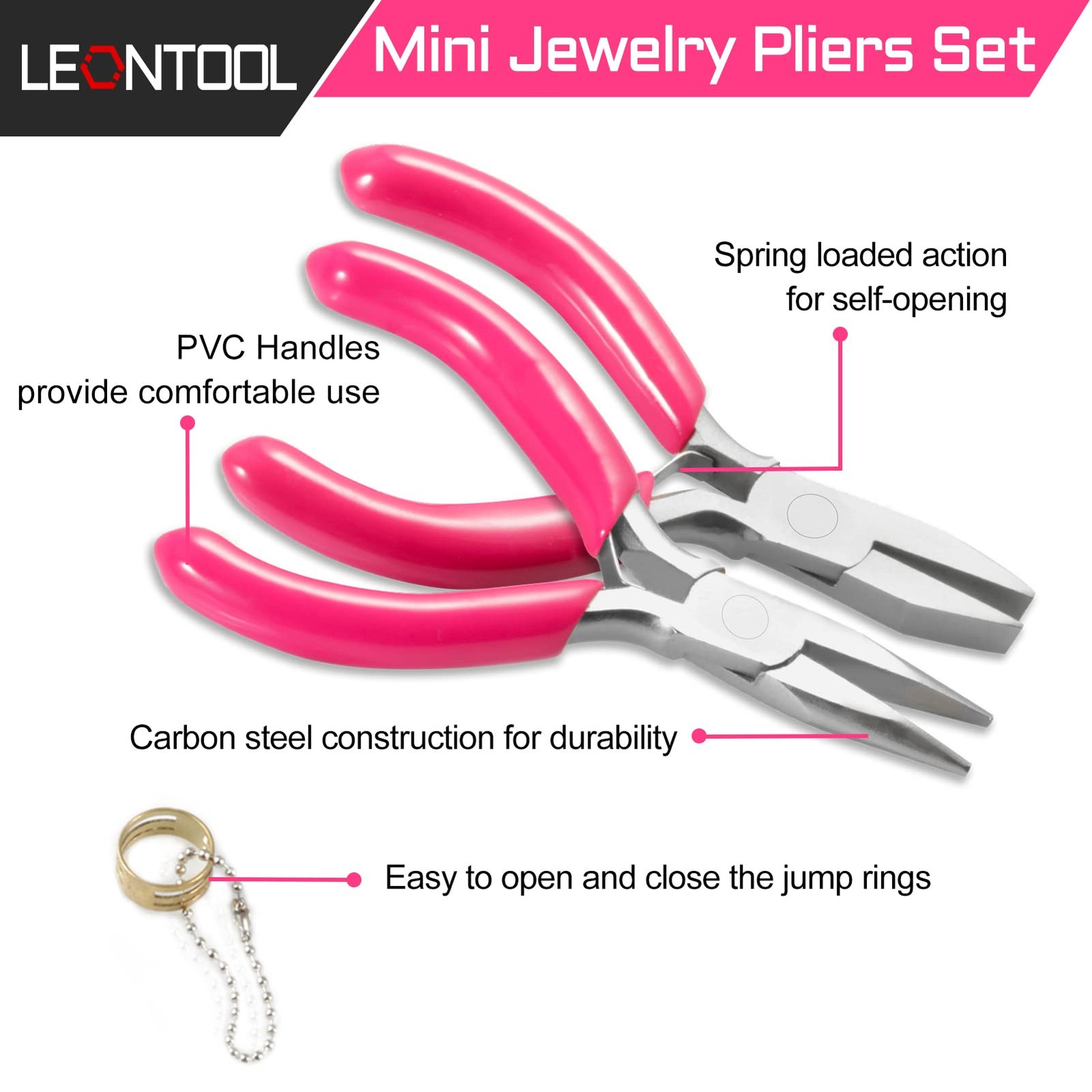 6PCS Mini Jewelry Pliers Set, 3 Inches Pliers Set with Long Nose Pliers Bent …