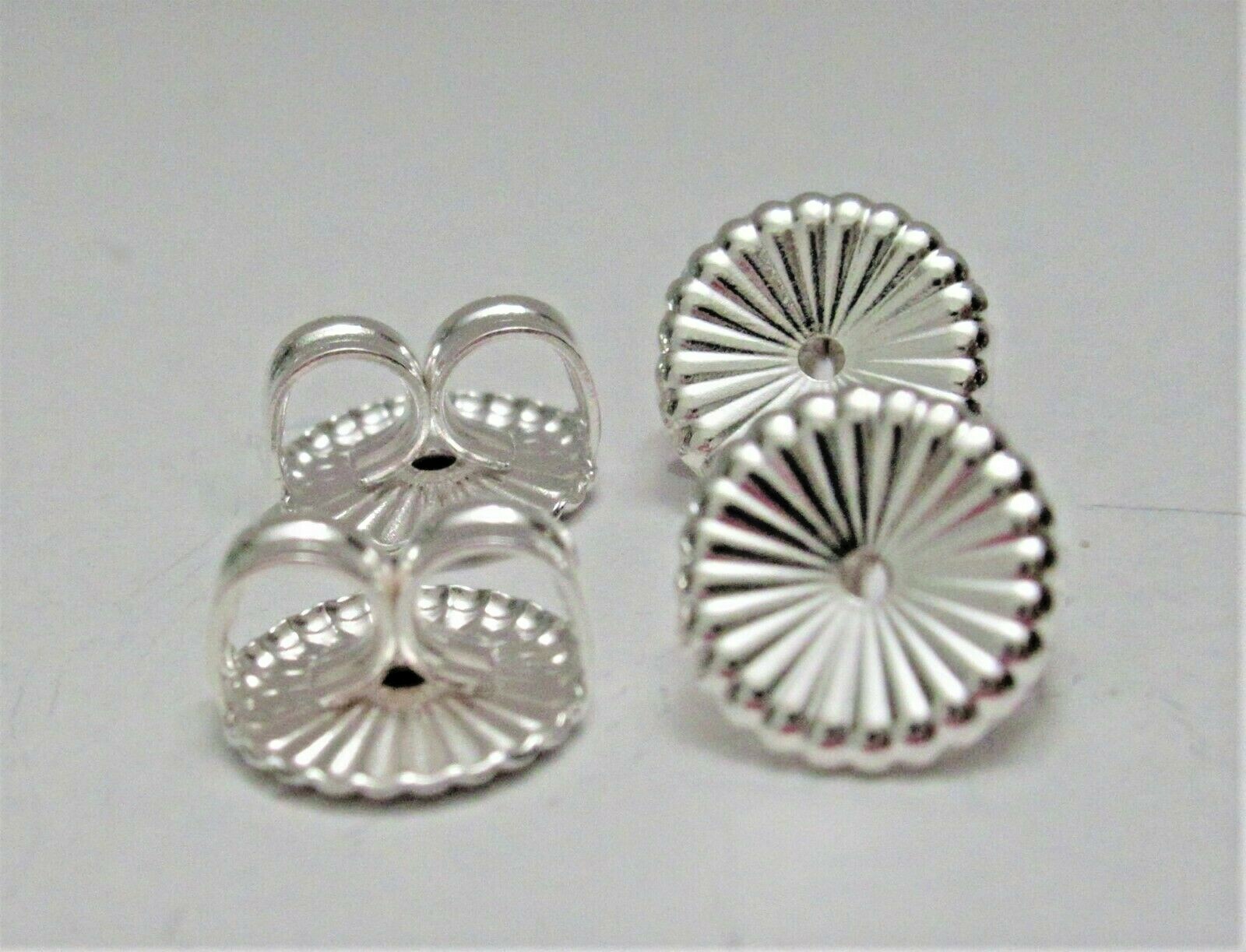 Set of 4 Sterling 9mm Extra Large Premium Post Earring Backs Clutches Nuts