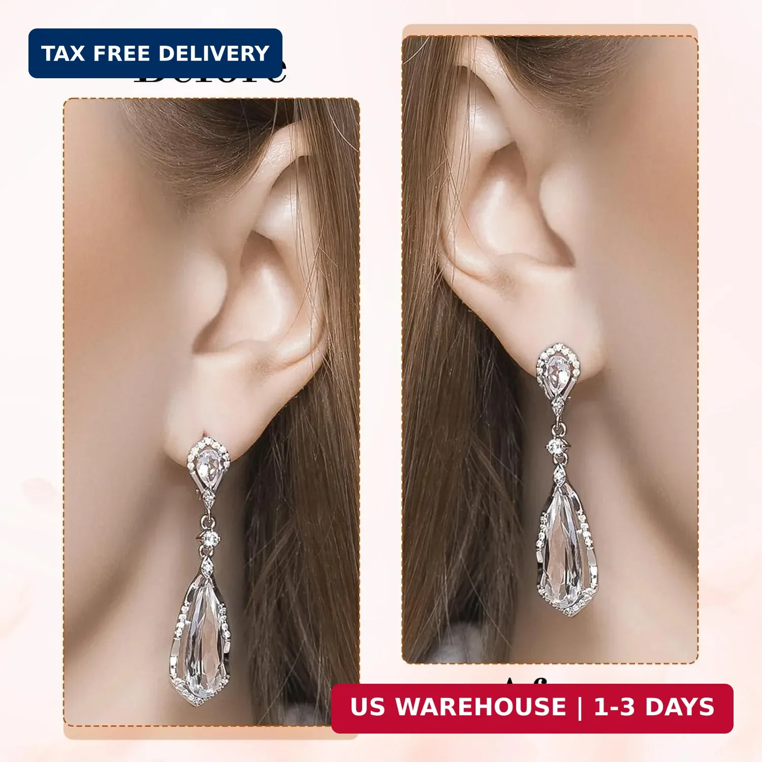 8Pcs Earring Lifters Backs, Earrings Backs Replacements for Studs, Large Tight E