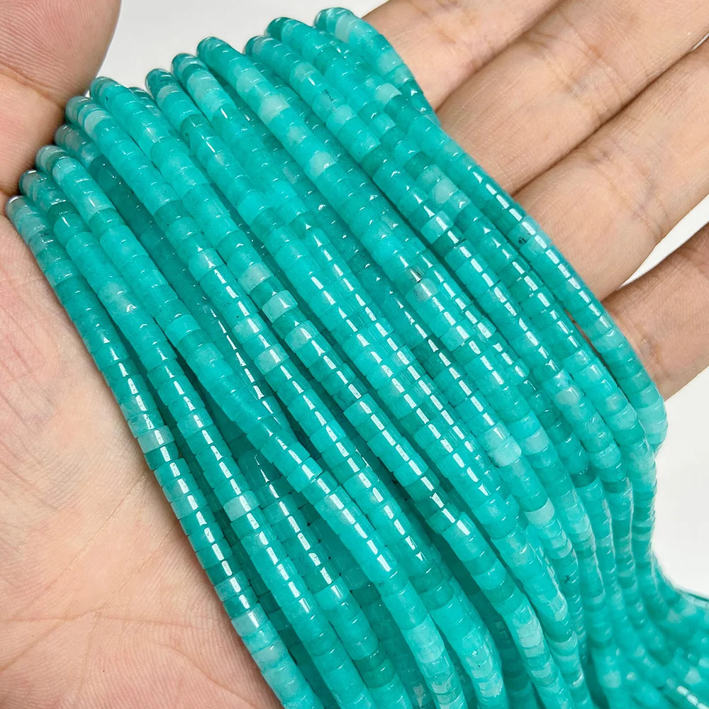 Crystal Disc Beads 4x2mm Tiny Blue Flat Round Rondelle Spacer Beads DIY Jewelry