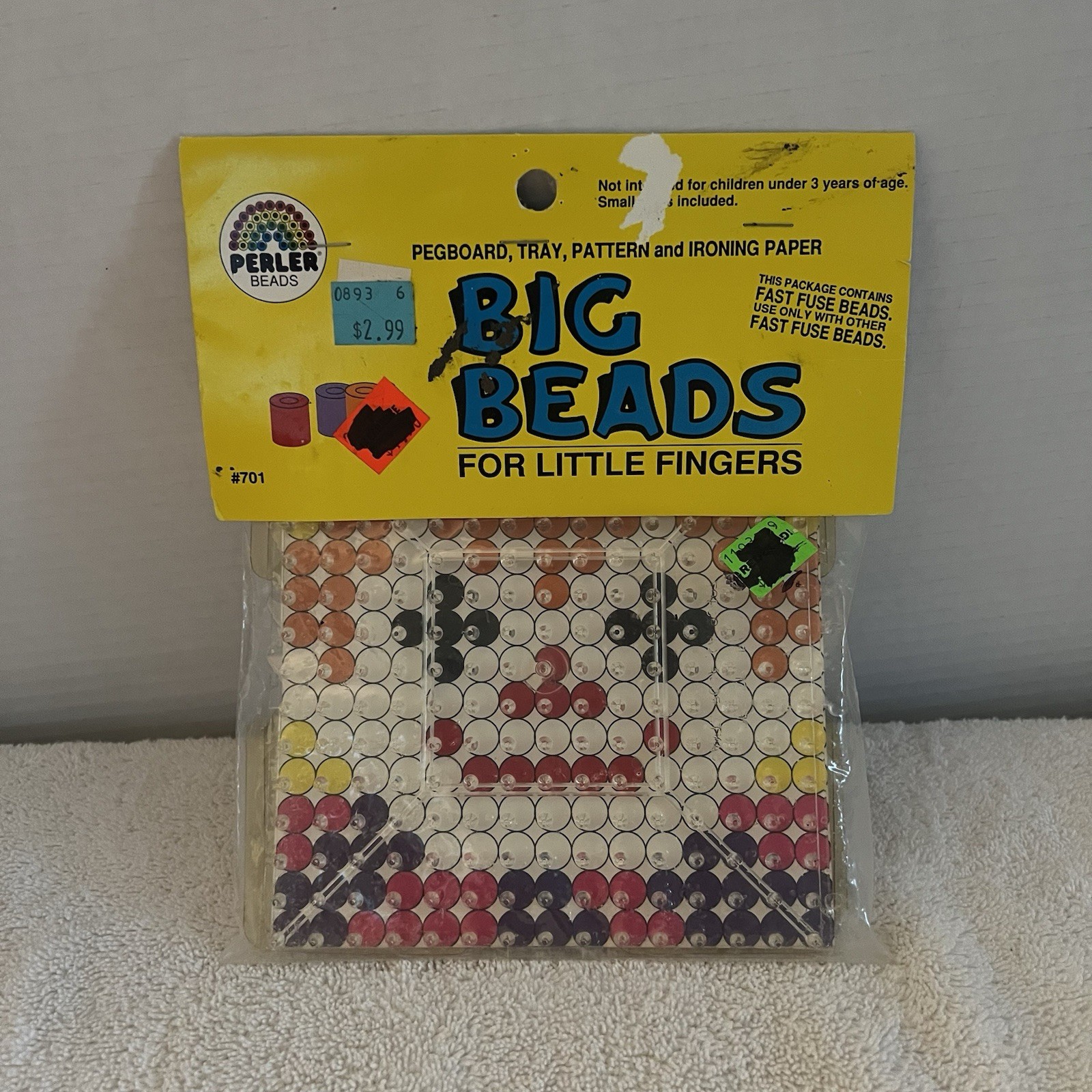 Vintage RARE Patterns/Perler Beads/Peg Board/Tray