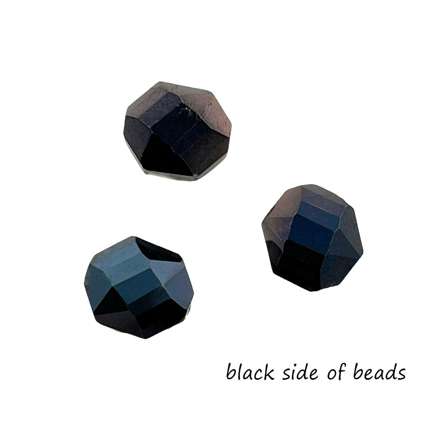 20 Celestial AB Crystal Faceted Polygon 17mm Purple & Black Crystals Beads