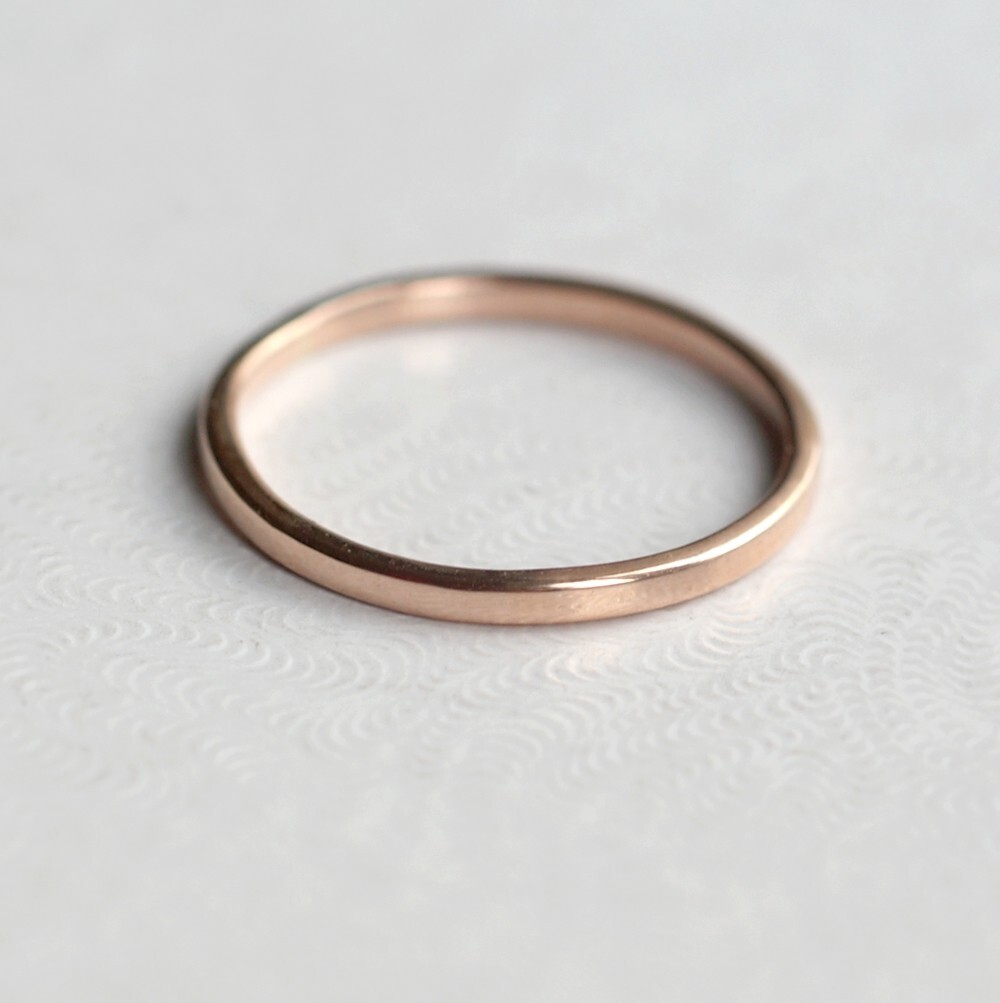 925 Sterling Silver Band, 14K Rose Gold Plated Ring Regular Wear Jewelry For Her