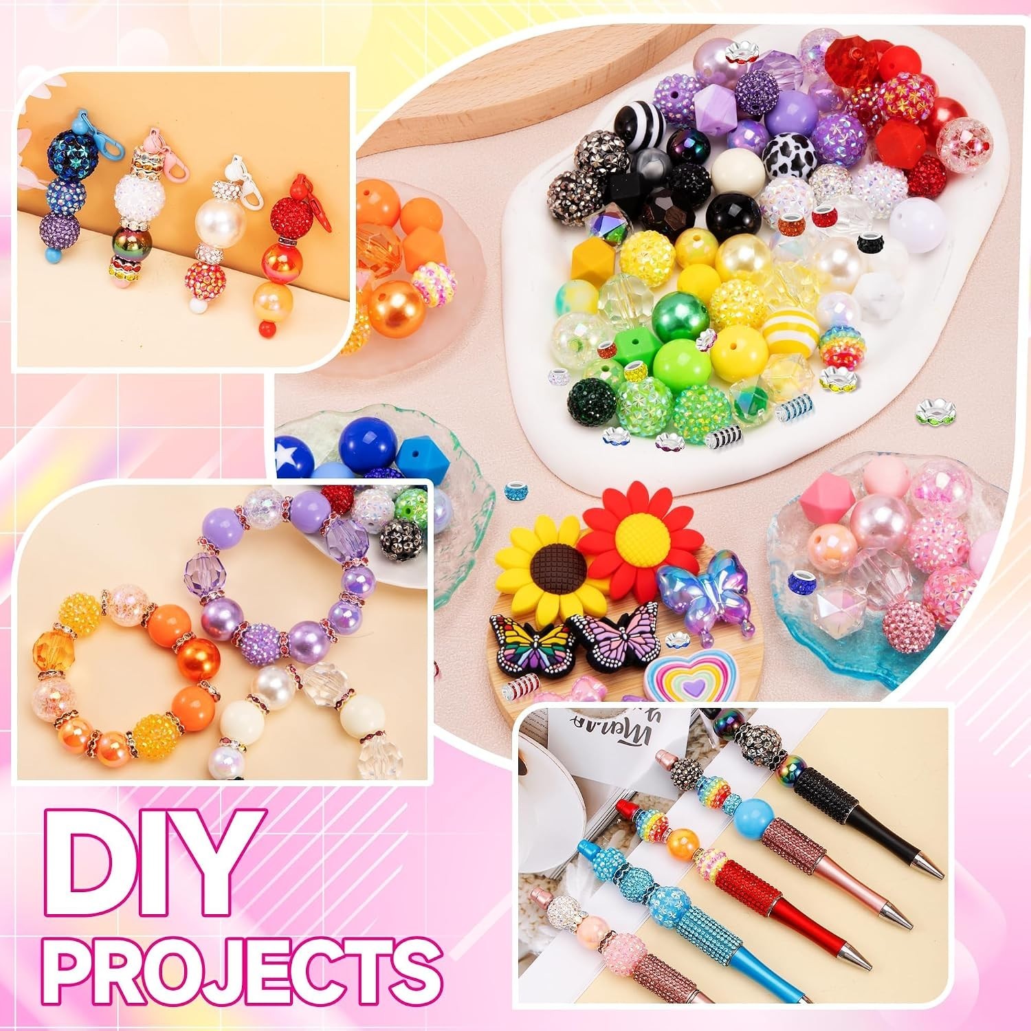 Mixed Crystal Resin Beads for Jewelry Making