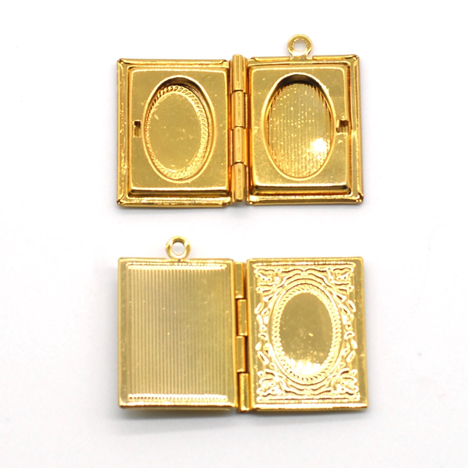 5PCS Brass BOOK Cabochon Locket Pendant, 19X26mm Multi Colors LMC07-04791