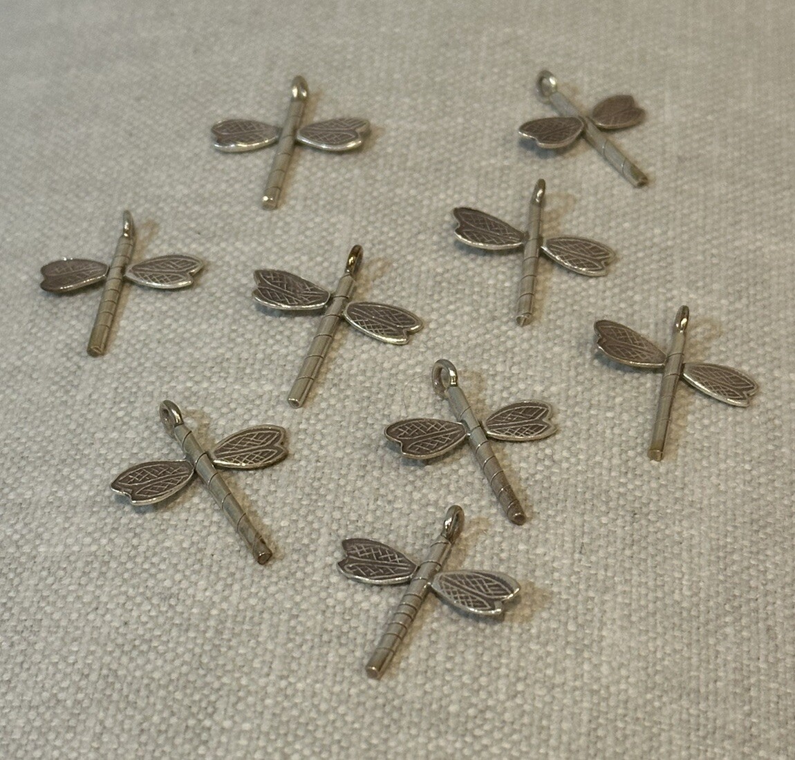 Thai Karen Hill Tribe Silver DRAGONFLY Pendant Bead Large Charm Artisan