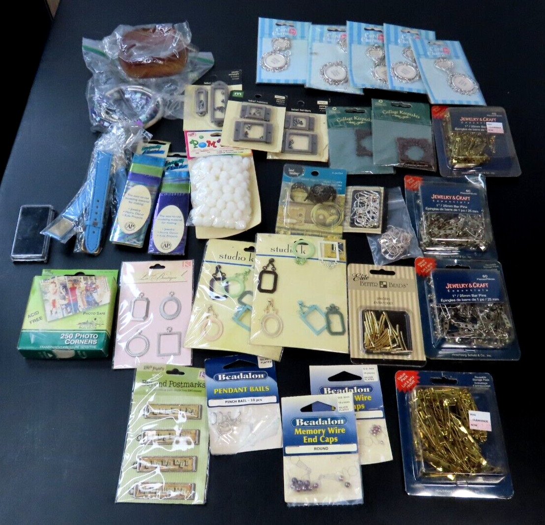 Assorted Jewelry Making Supplies Crafts Most in Original Packaging