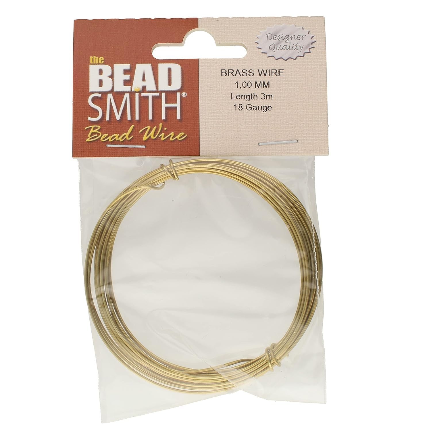 Professional German Jewelry Wire – 1mm Dia, 18 Gauge, 3 Meter Coil – Brass – …