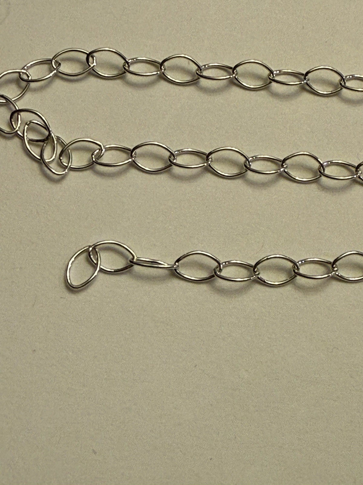 Sterling silver 4.5×2.75mm cable chain 5ft