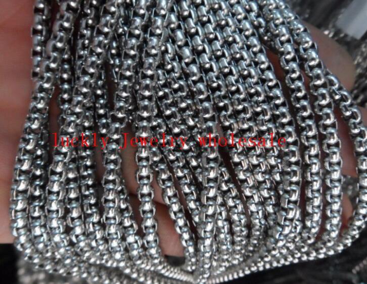 10meter 3mm Square Rolo Chain Stainless Steel jewelry finding Chains Marking DIY