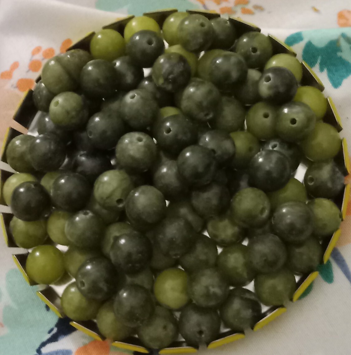 Set 30 LOT 8mm Green Connemara Marble Loose Round Beads Bracelets Earrings Rings