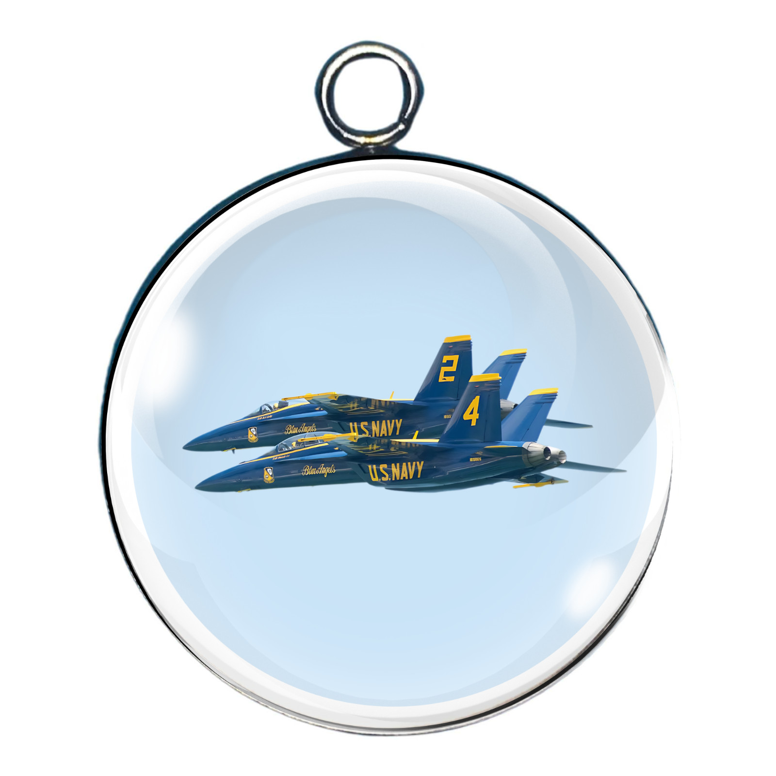 Blue Angels Glass Cabochon Charms | Navy Jet Jewelry | Pick Your Style 1–9