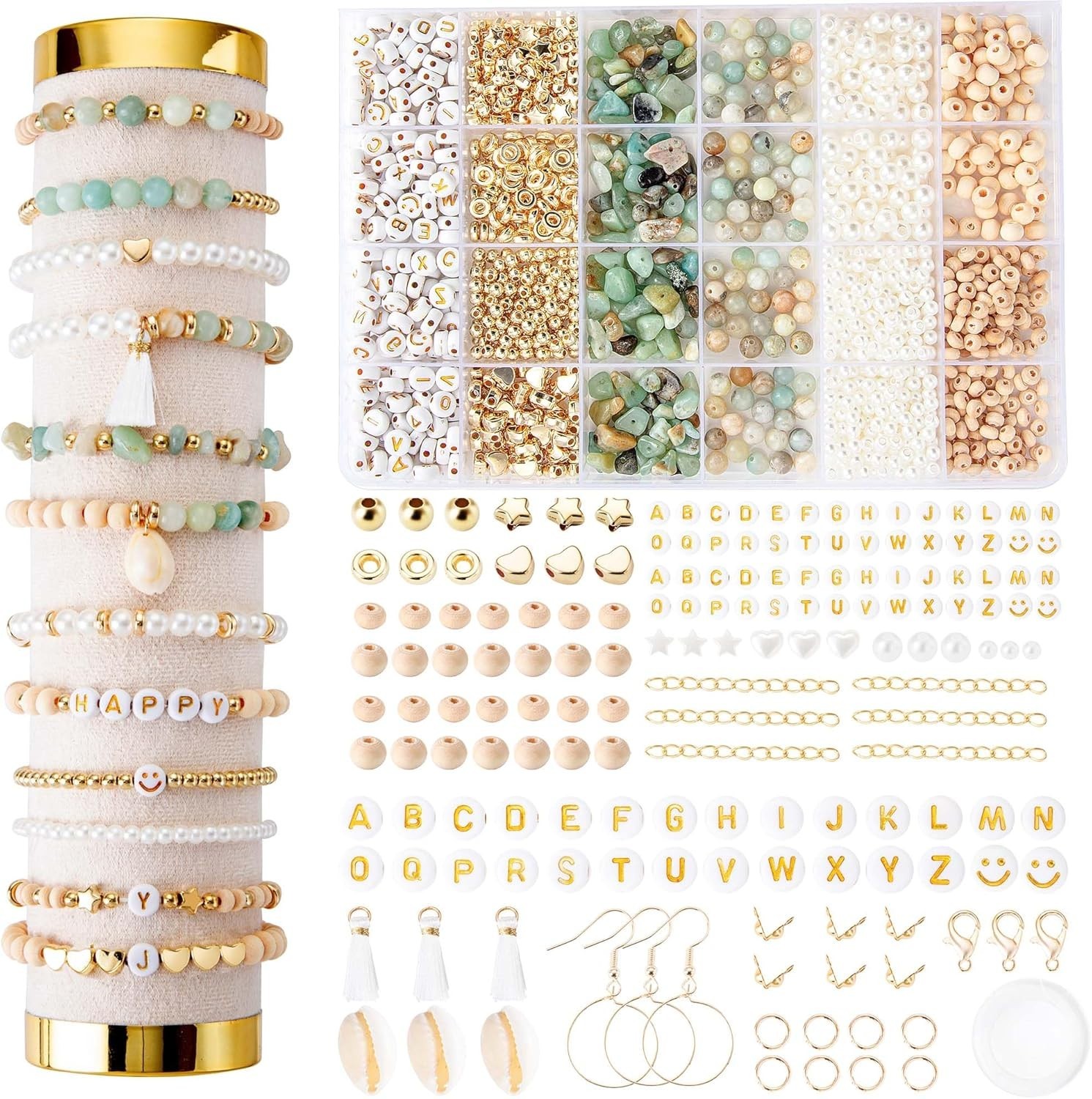 Jewelry Making Supplies Kit Natural Stone Beads for Irregular Natural Stone w…