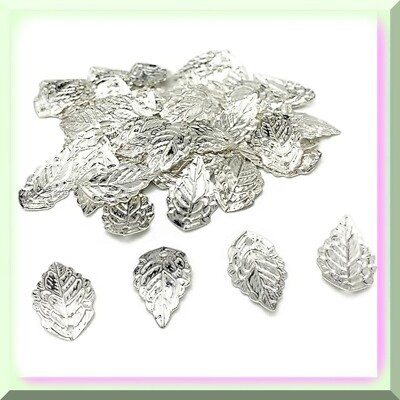 50pcs Leaf Pattern Brass Charms for DIY Jewelry and Crafts