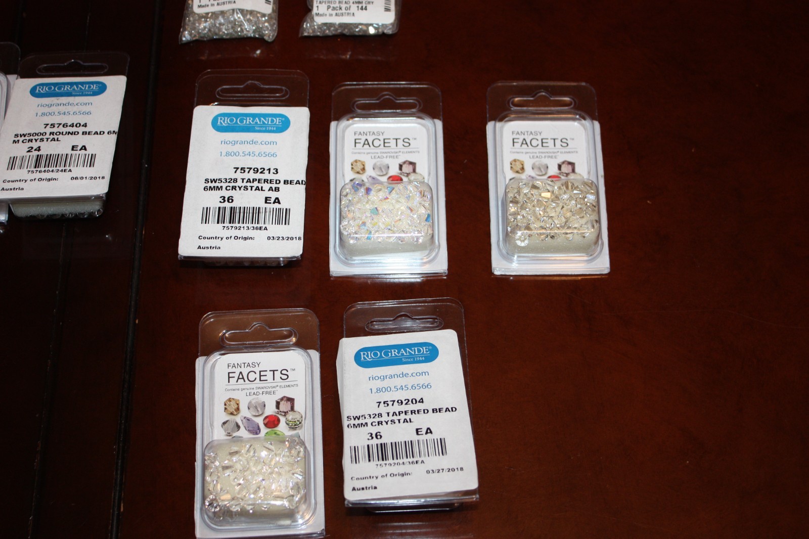 Swarovski Lot – Crystal, Crystal Shade, Crystal AB – 1616 beads & pendants