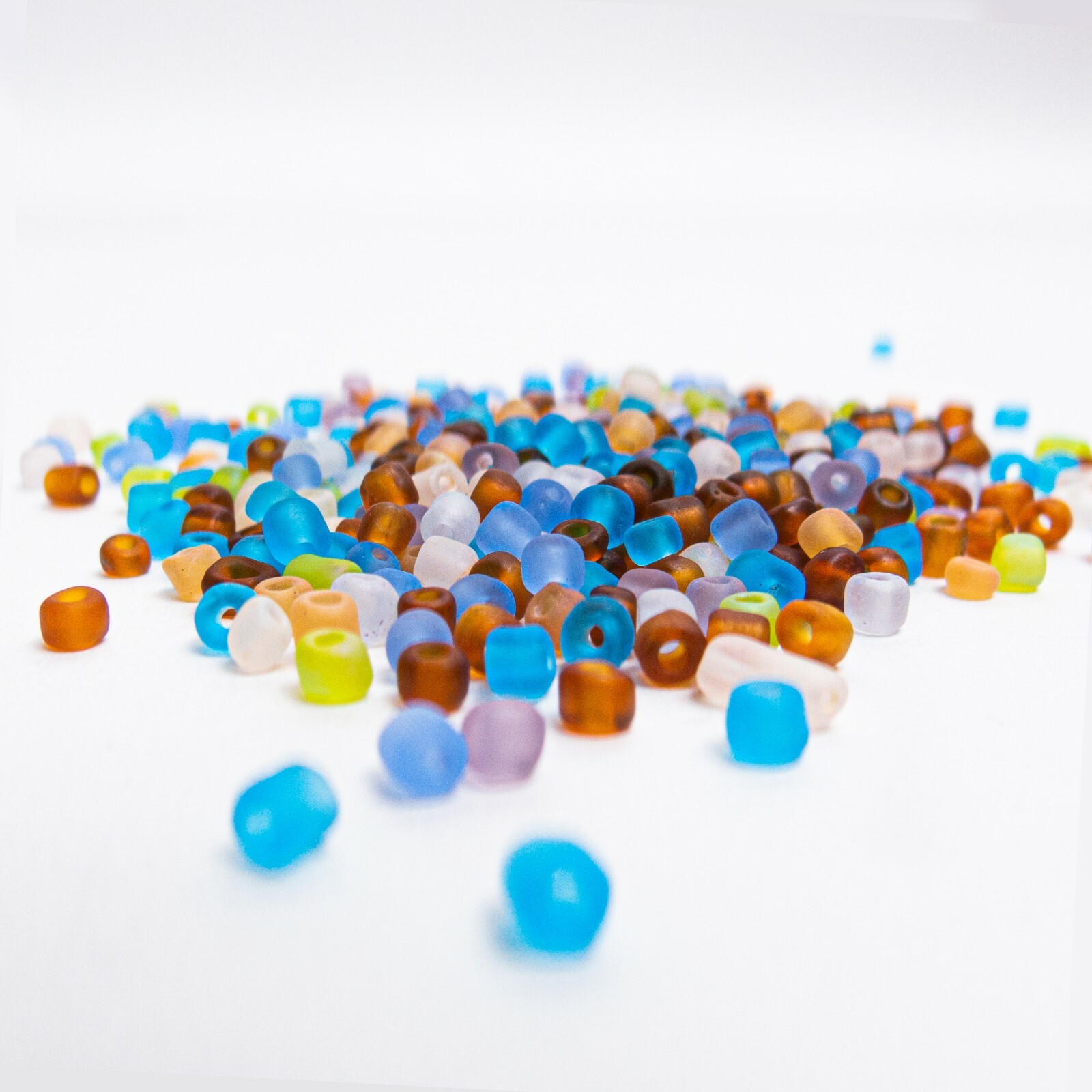 1600 PCS 6/0 Czech Glass Seed Beads for Jewelry Making Adults, Frosted Bead Kit