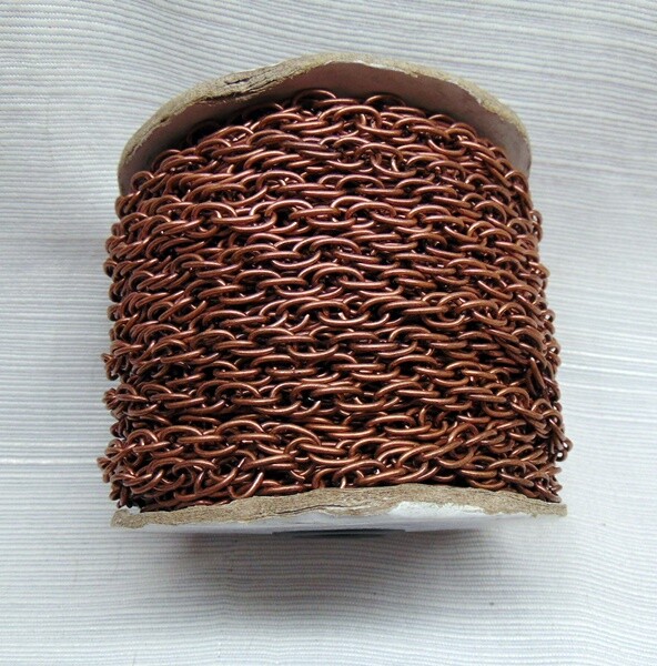 15 Feet 9x6mm Double LINK Antique COPPER Rope CHAIN ~ Sturdy Good 4 SteamPunk