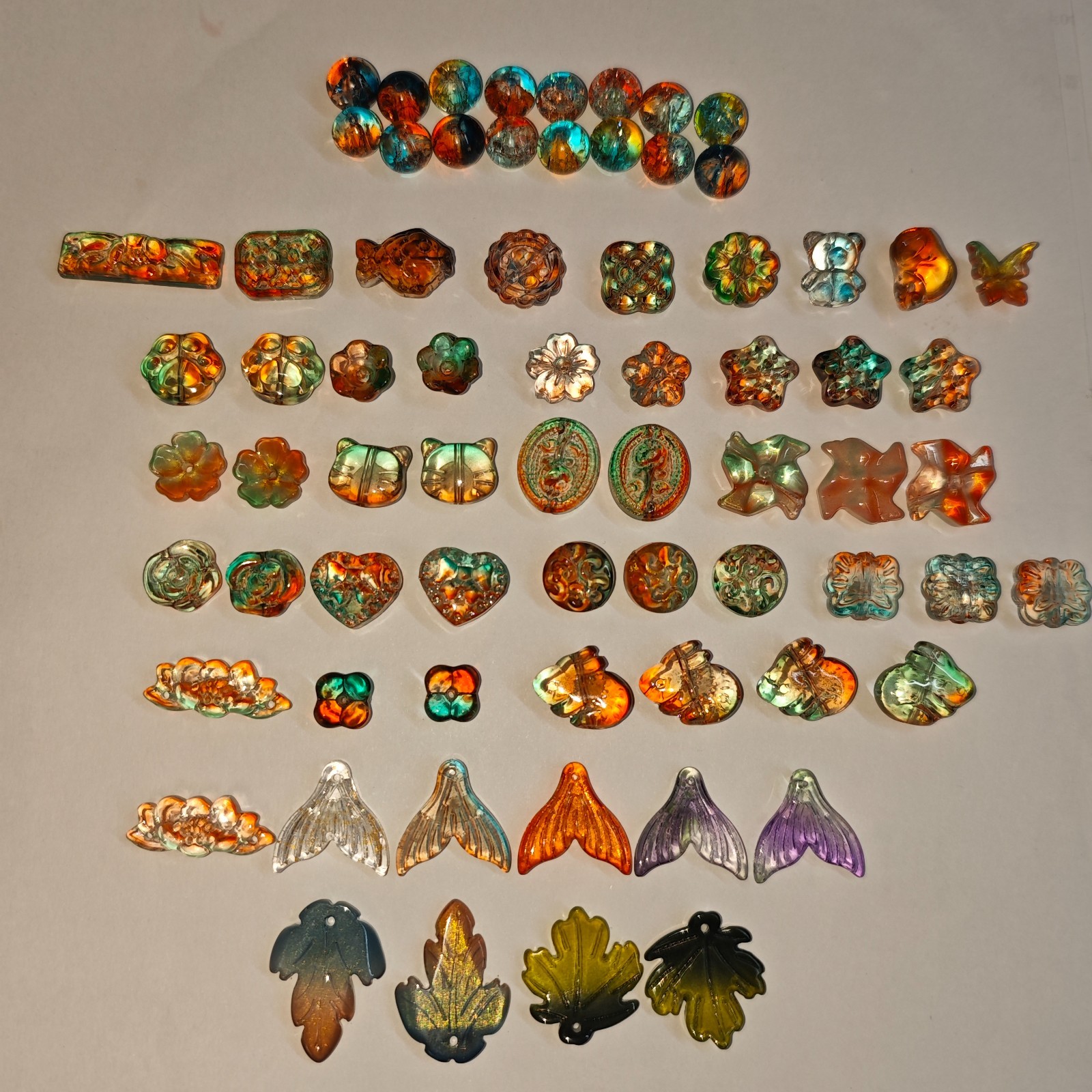 100g Handmade Glass Beads for Jewelry Making 75pcs Assorted Craft Beads Set