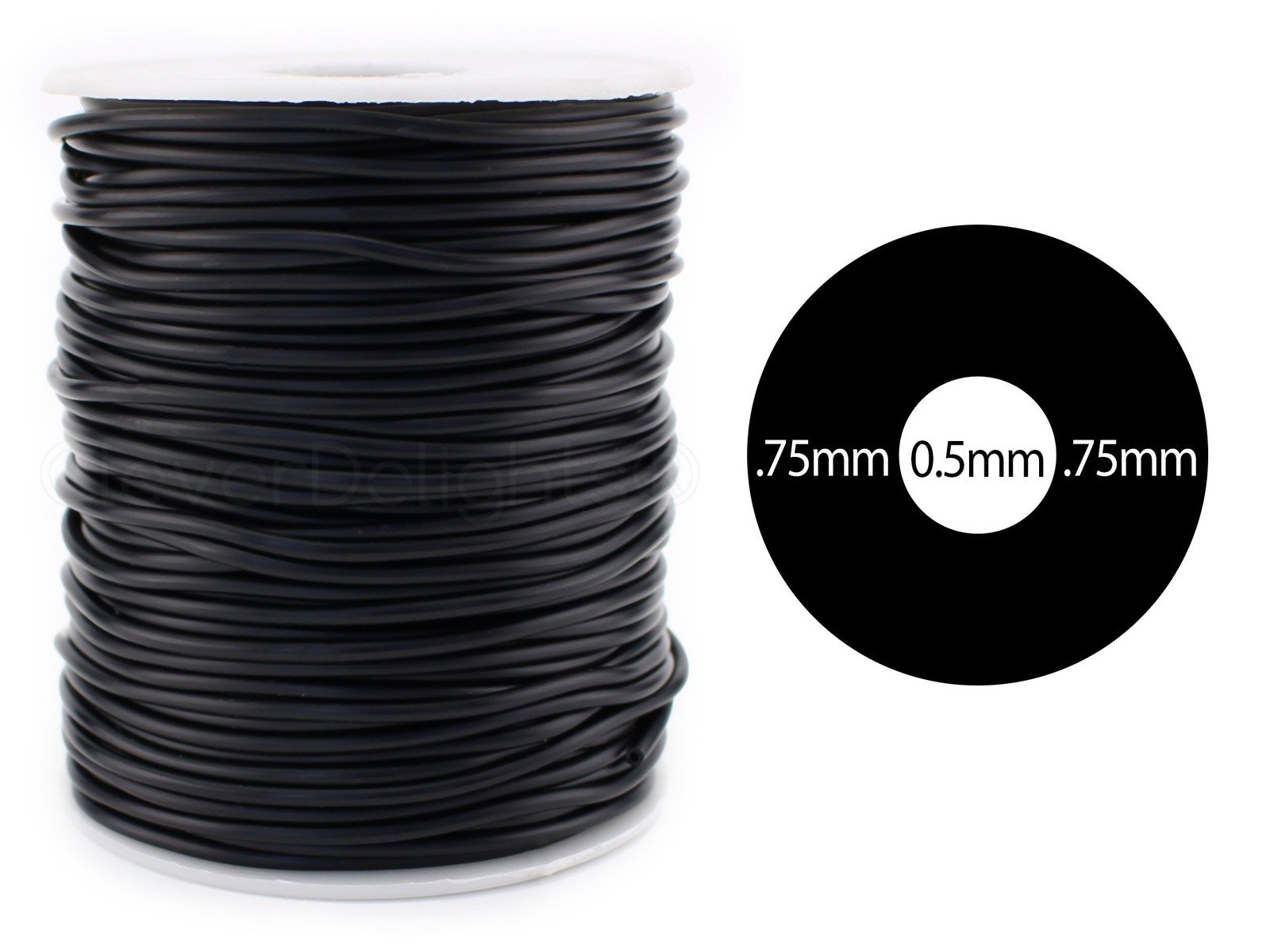 Black Hollow Rubber Tubing – 30 Feet – 2mm Diameter Tube Cord – 1/16″ OD x 1/…