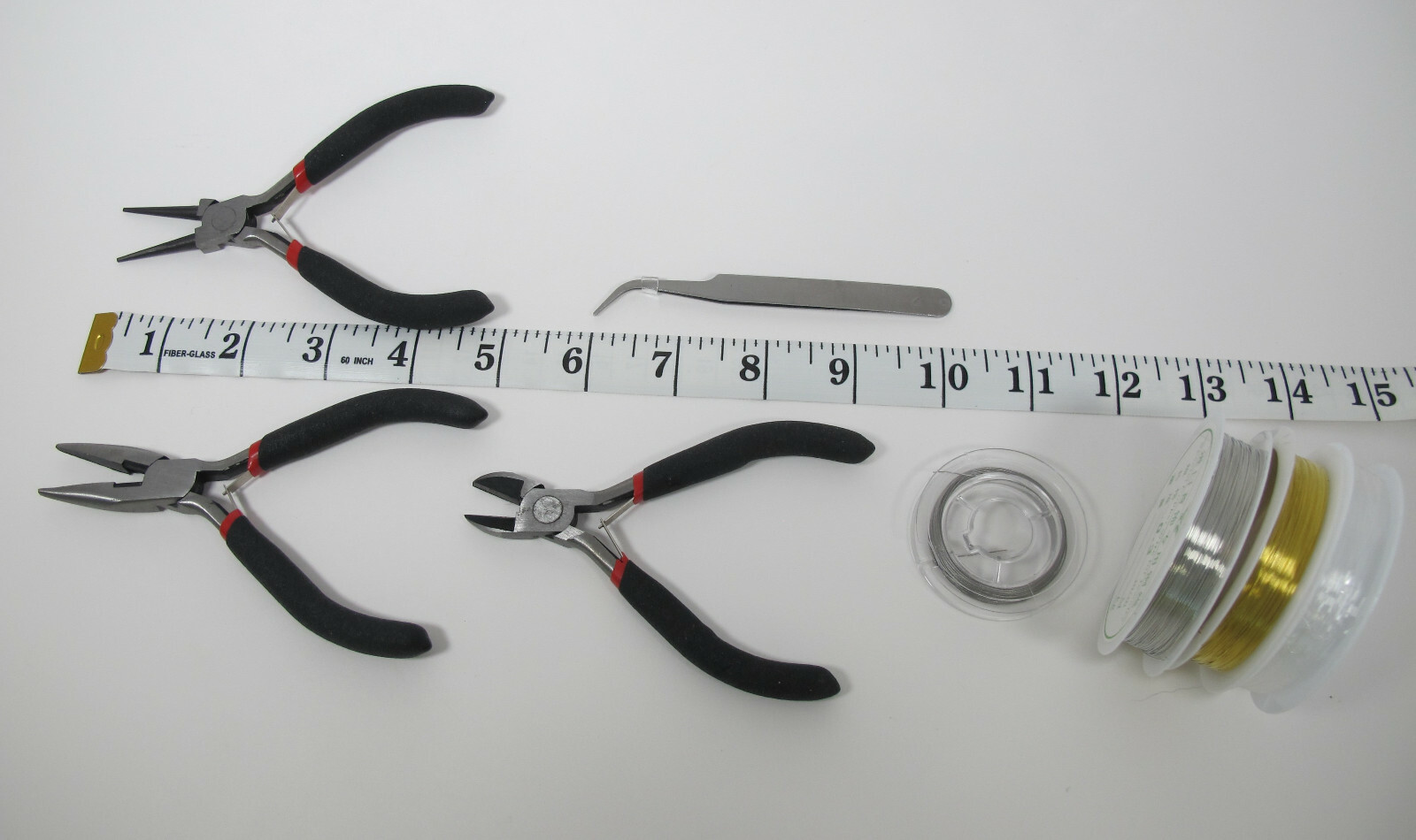 Lot 8 Mini Jewelry Tool Set Pliers Round Chain Nose Cutter Tweezer Beading Wires