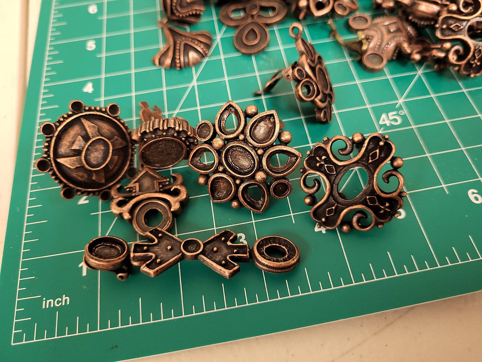 Steampunk Embellishment Bronze Tone Charms Earring Clip Mixed Lot Jewelry Making