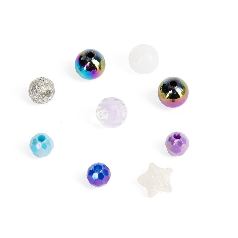 Galaxy Bead Mix Acrylic Beads Jewelry Making Crafting Projects 500 Pieces Adult