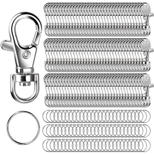 PCS Metal Swivel Snap Hooks and Key Rings, 30PCS Small Lobster Claw 60