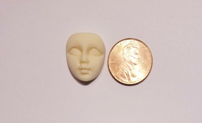 Flat Back Cabochon Jewelry Making Mini Mask Cabochons Craft Ivory Girl Face