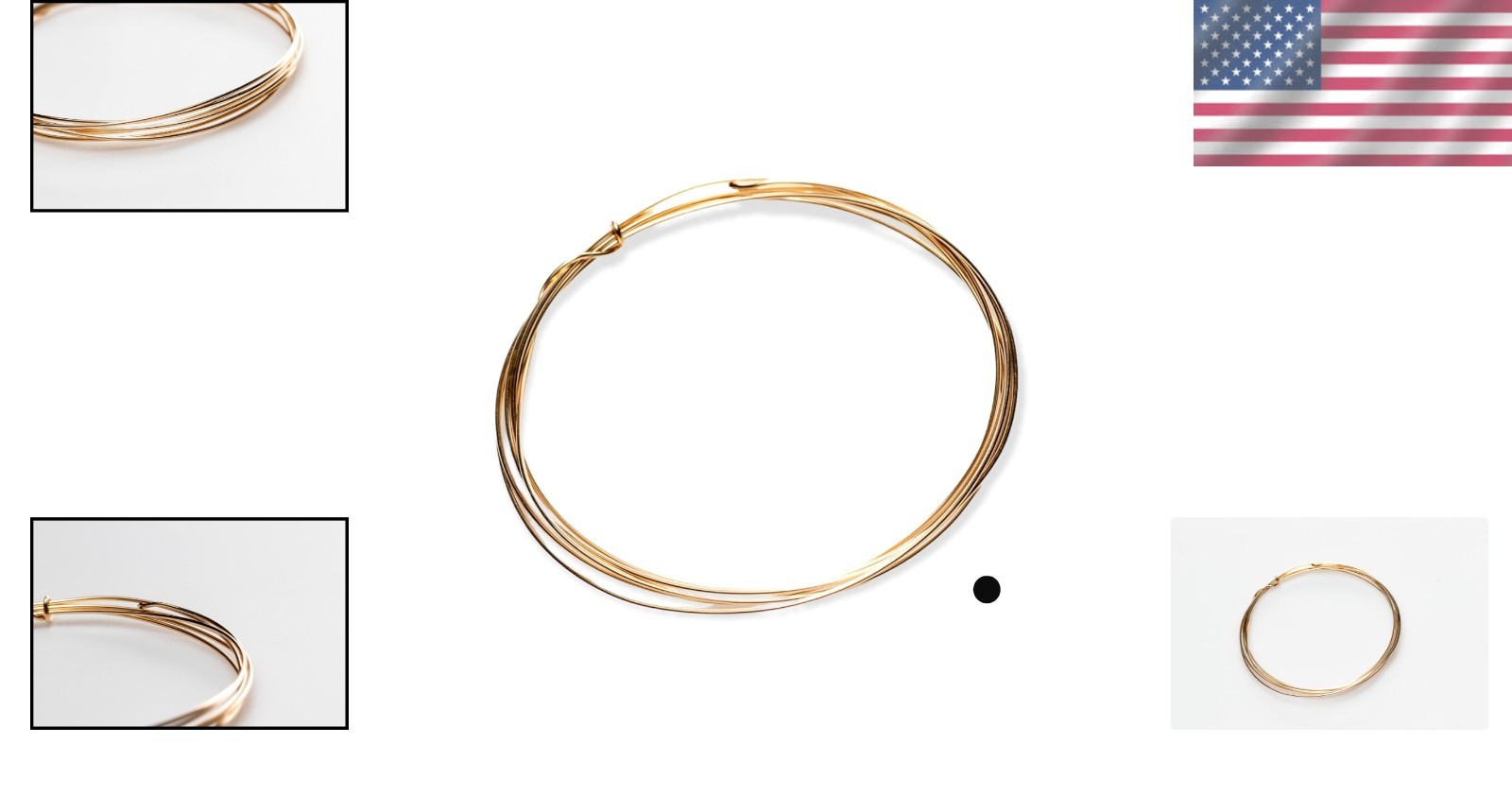 Lightweight 5FT 18 Gauge Yellow Gold Filled Wire – Half Hard for Crafts