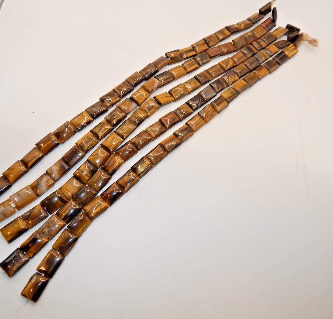 Tiger’s Eye 17mm x 13mm Convex Rectangle Beads (16″ strand)