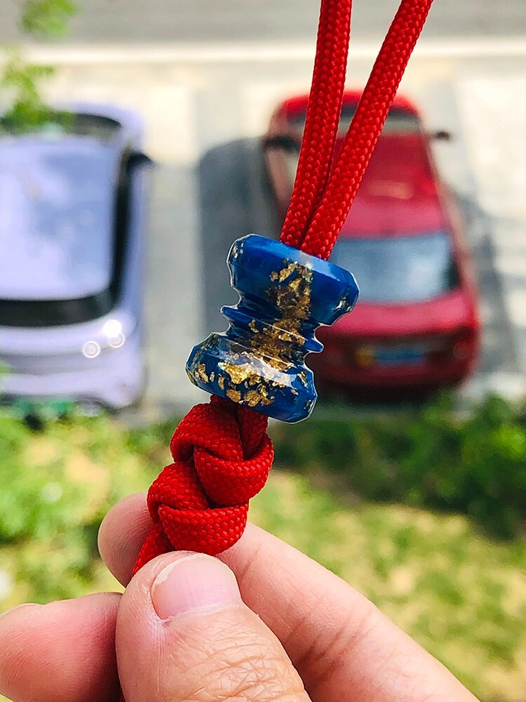 New Resin Knife Lanyard Bead Necklace Bracelet Paracord Pendant Making Bead EDC