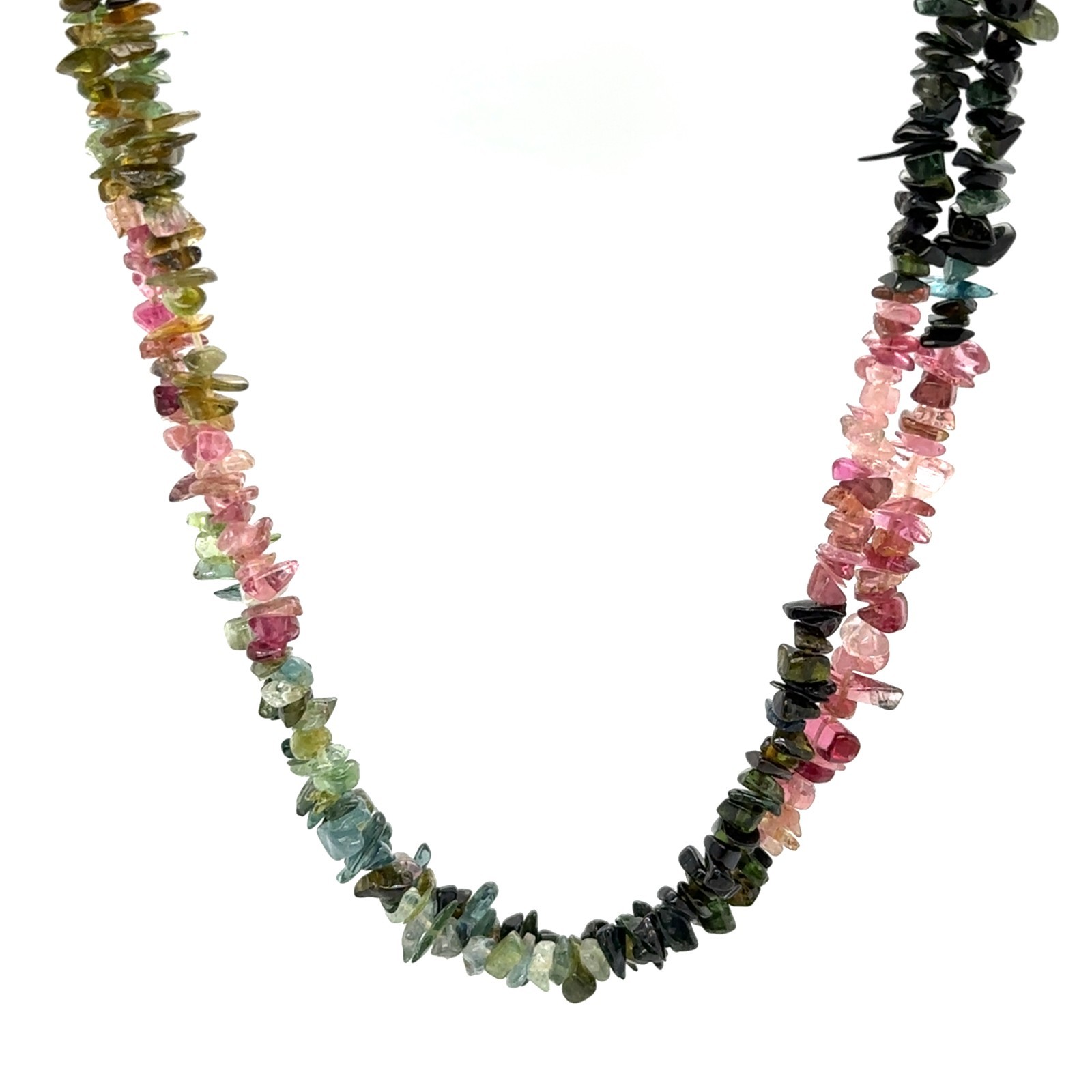 Watermelon Multi Tourmaline Irregular Pebble Nugget Chips Beads strand 15″ rough
