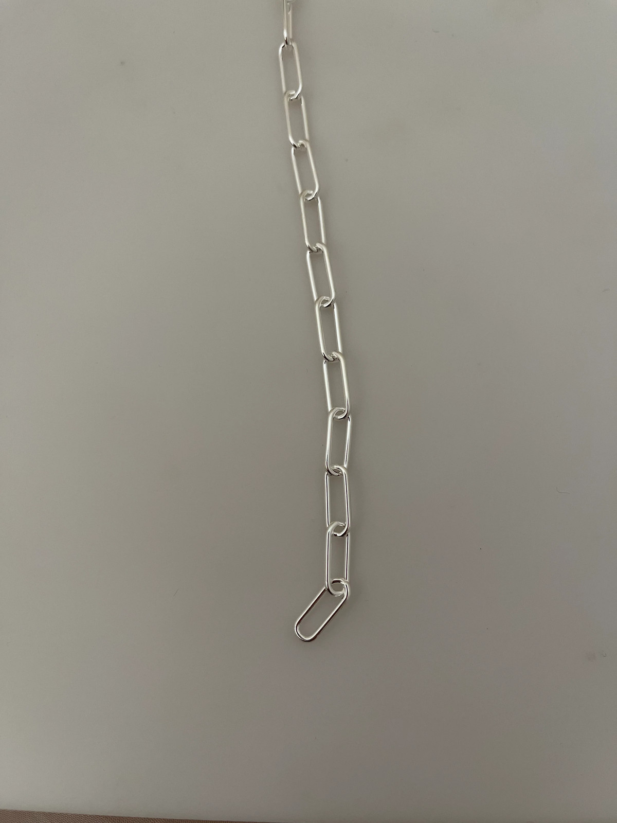 925 Sterling Silver Chain |1 Foot Long | Silver Rectangle Chain Round Wire | Siz