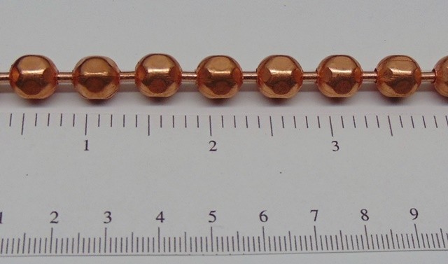 100% COPPER BALL #20 Bulk CHAIN 3/8″ 9.5mm Round + Faceted Bead ~ 3 to 100 feet