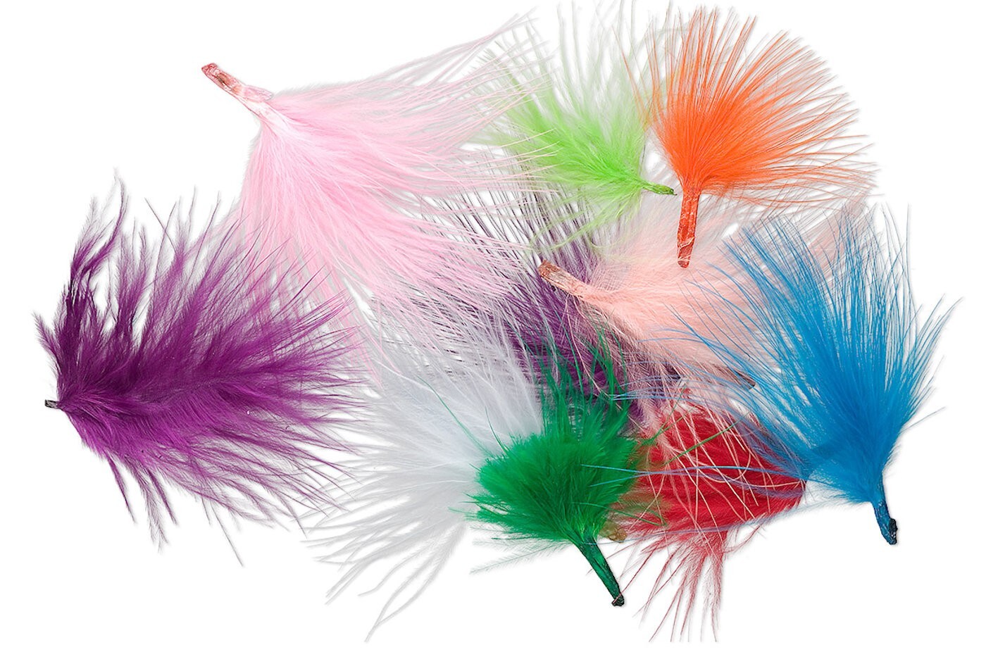 1/4 Ounce (Approximately 220 Feathers) Dyed Turkey Marabou Style 2-4″ Feathers