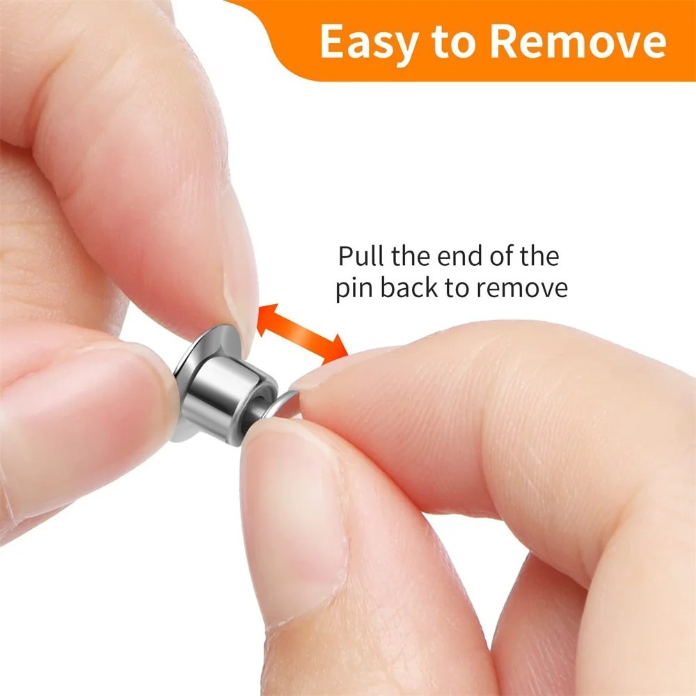 Metal Locking Pin Backs Pin Keepers Clasp Pin Backs Lockung Buckles