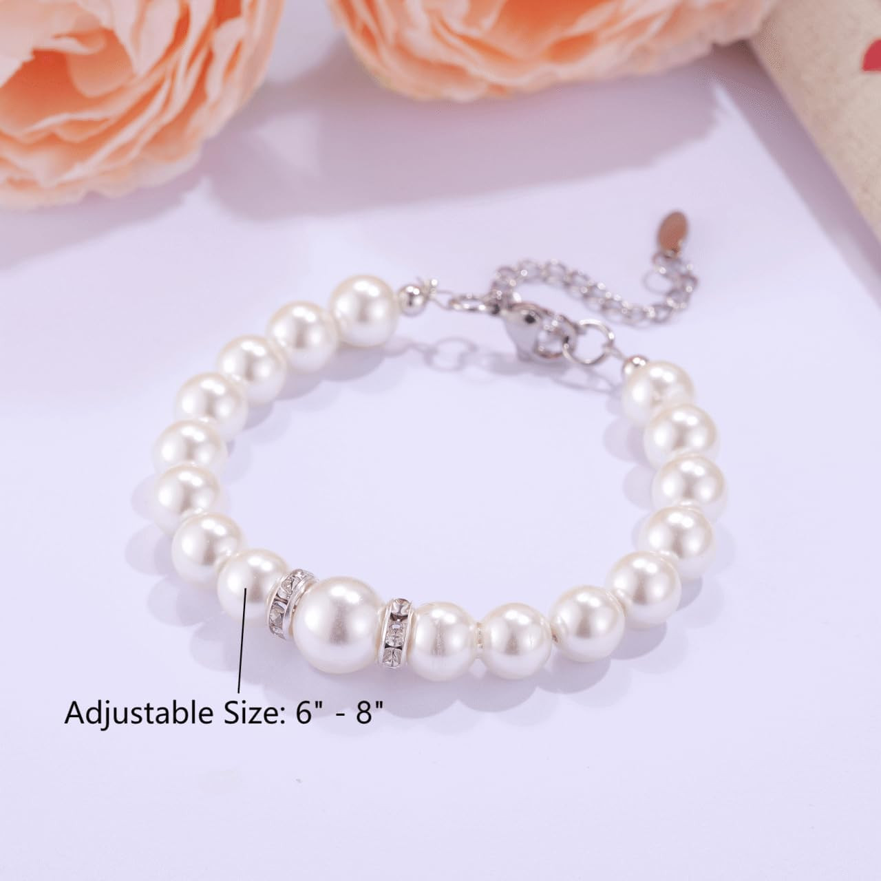 First Birthday Pearl Bracelet Gift for 1 Year Old Daughter Granddaughter Niece,