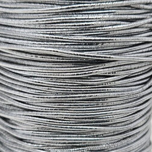 Bulk Spool Silver 1mm Elastic Cord String Craft Jewelry Thread Trimtec 110YDS