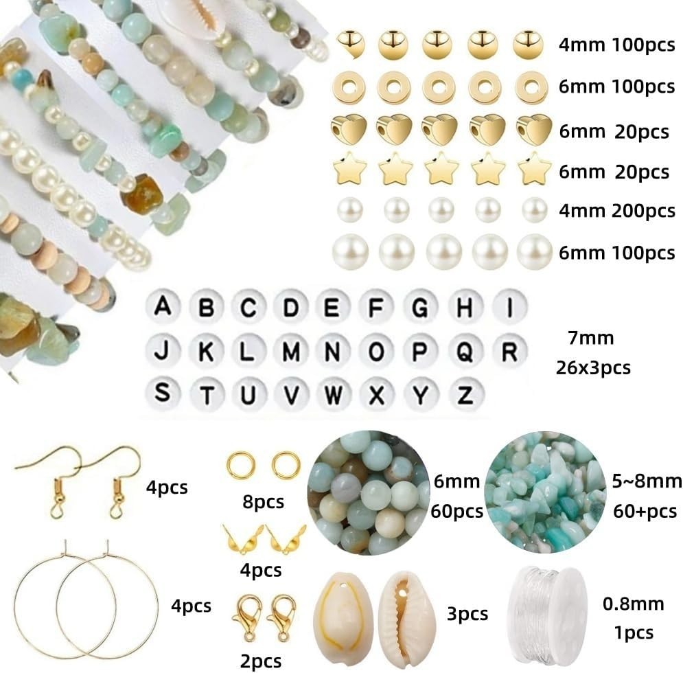 Jewelry Making Supplies Kit Natural Stone Beads for Irregular Gemstone Beadin…