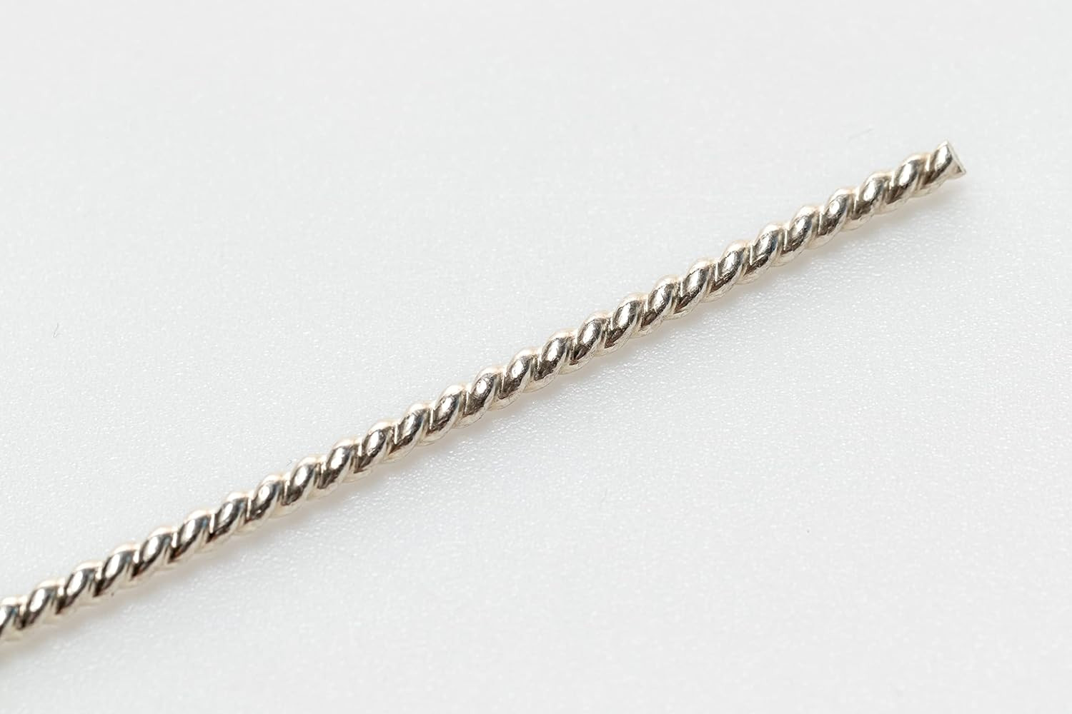 16 Gauge, 925 Sterling Silver round Twist-Pattern Wire Dead Soft 1 Foot by