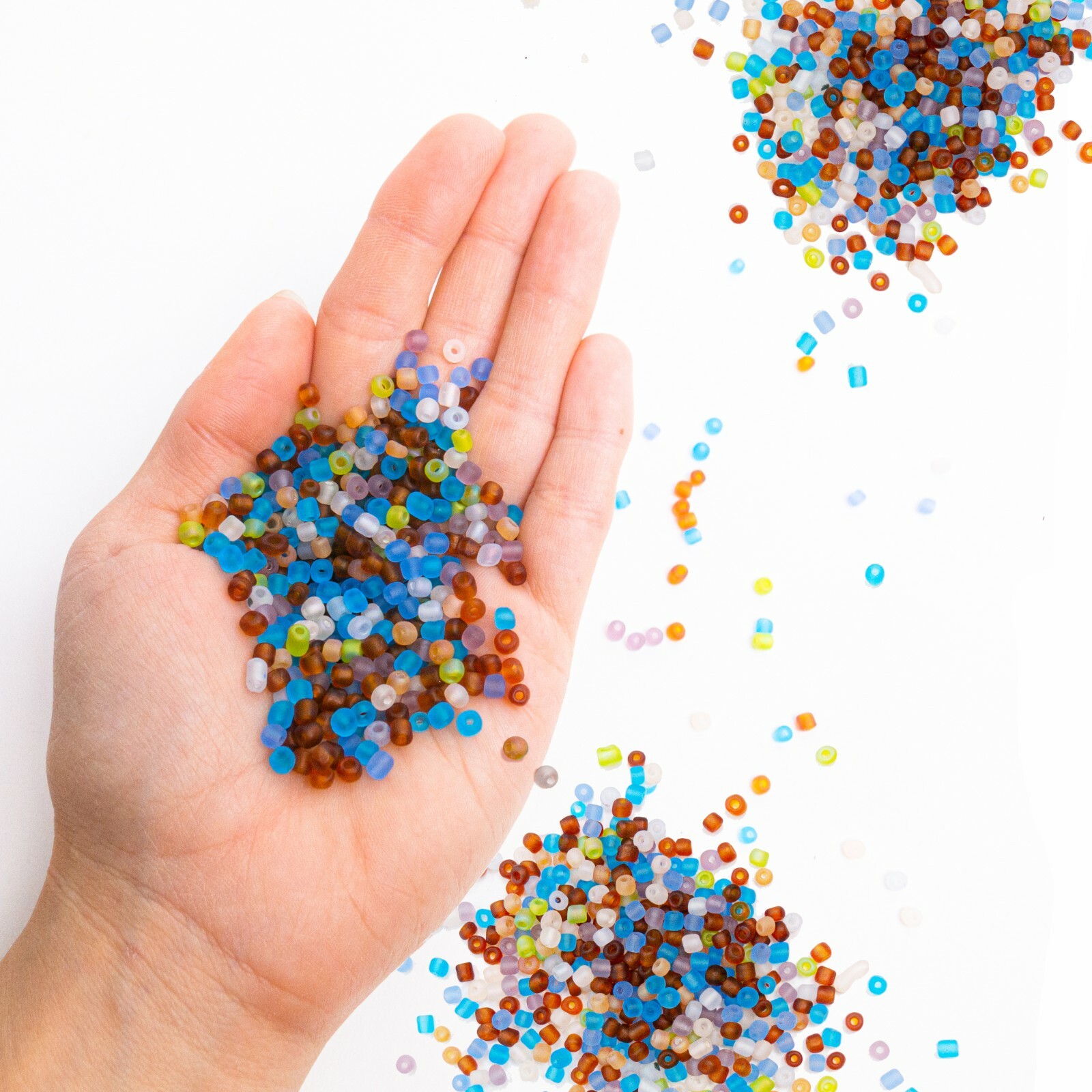 1600 PCS 6/0 Czech Glass Seed Beads for Jewelry Making Adults, Frosted Bead Kit