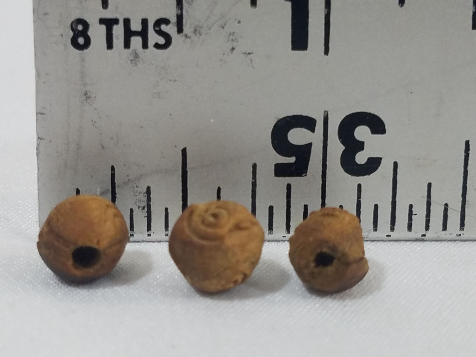 Hand-Carved Natural Olive Wood Beads For Jewelry Making Lot of 3 vintage 3/18″