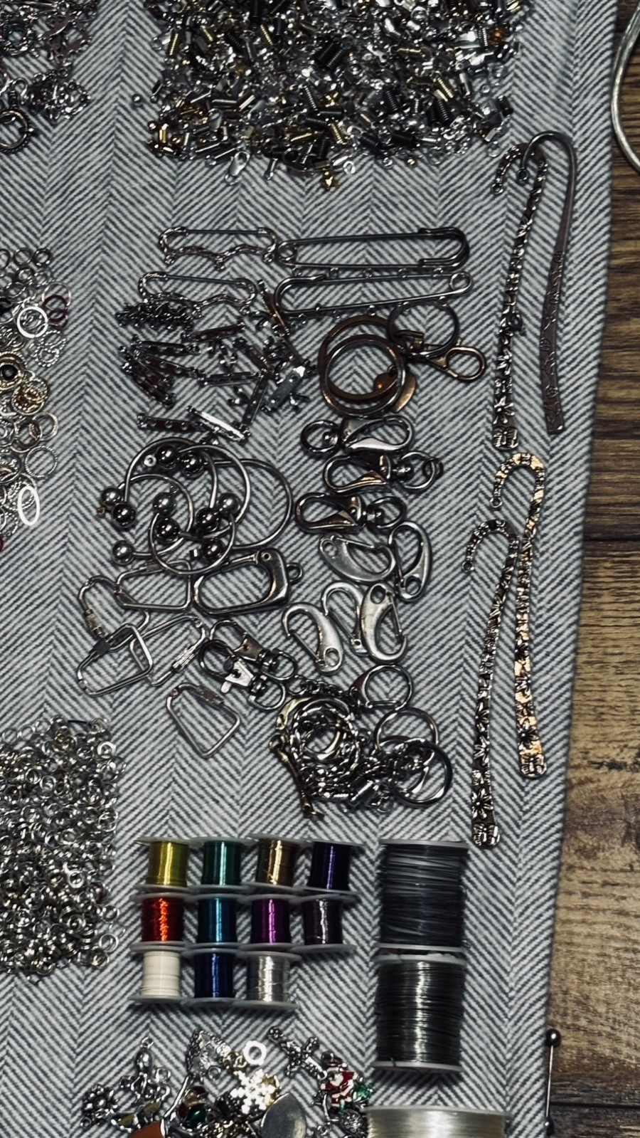 MASSIVE LOT OF JEWELRY MAKING SUPPLIES, DESIGNED PIECES, QUALITY/SEMI-PRECOUS