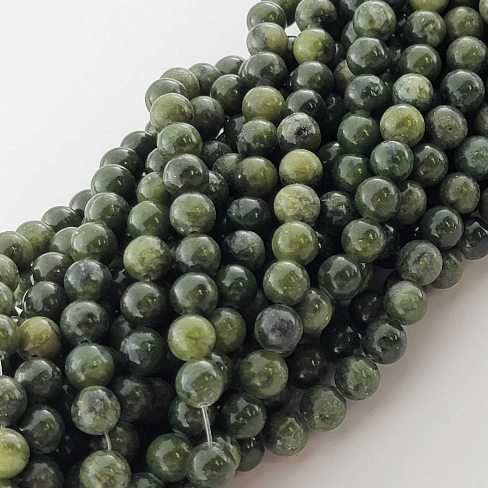 China Jade Beads Chinese Jade Natural Smooth Round Gemstone Beads 6mm 8mm 10mm