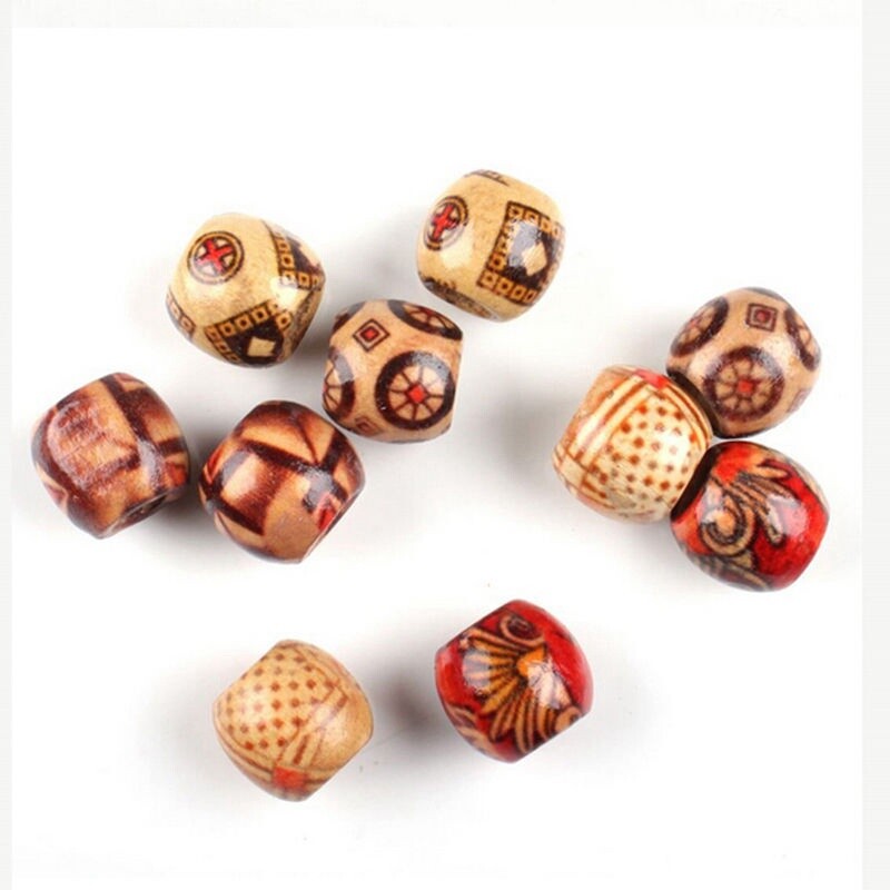 Wooden Beads Mixed BOHO 100pcs for Macrame Charms Large Hole Crafts